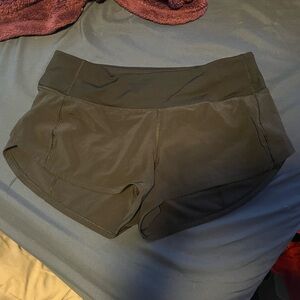 Black Lululemon Low Rise Shorts